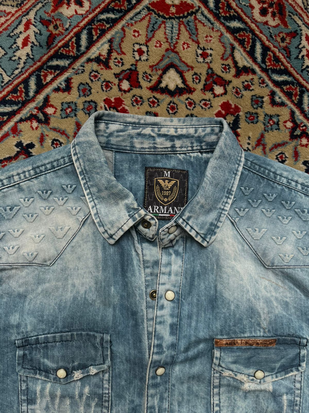 ARMANI LIGHT BLUE DENIM SHIRT - M