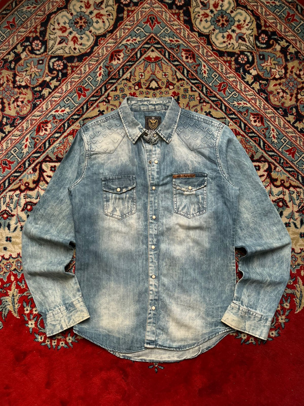 ARMANI LIGHT BLUE DENIM SHIRT - M