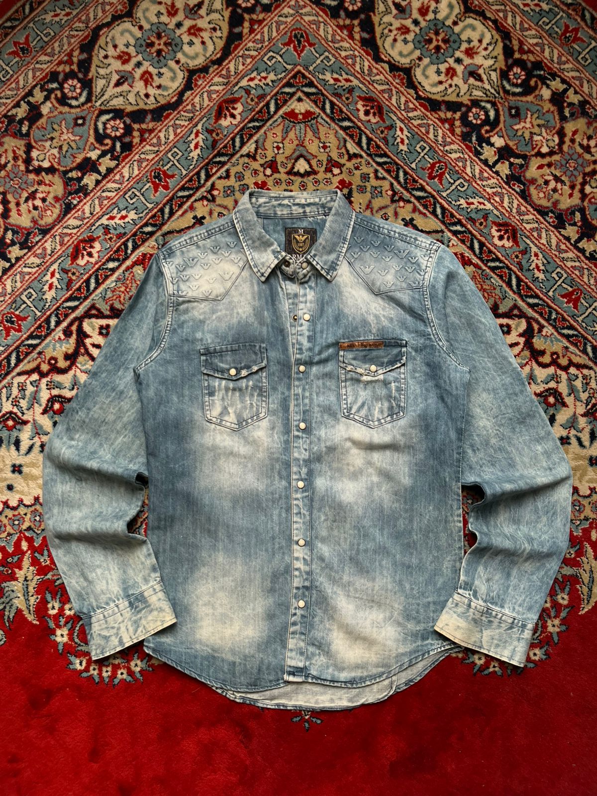 ARMANI LIGHT BLUE DENIM SHIRT - M