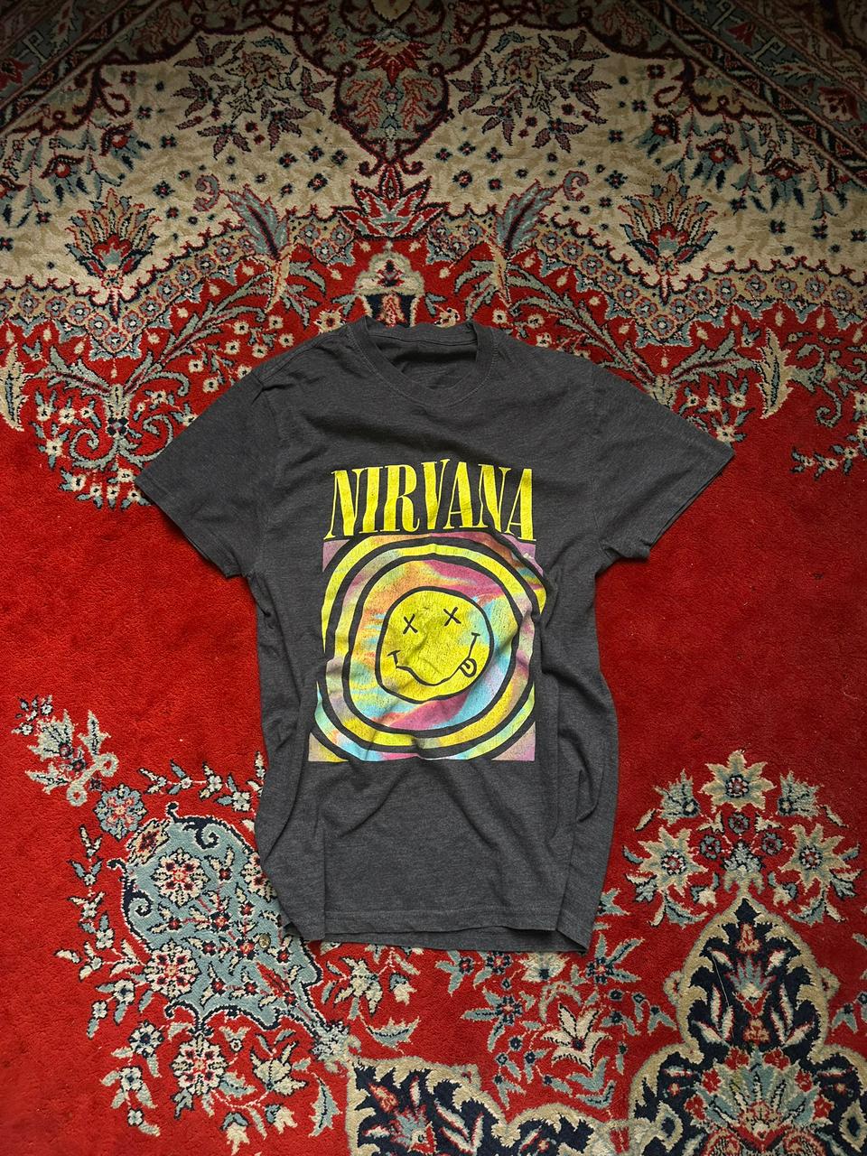 NIRVANA VTG GREY PRINTED TEE - S