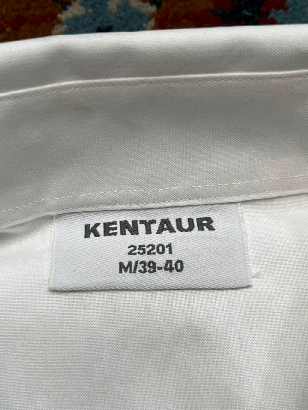 KENTAUR White BUTTON DOWN SHIRT - L