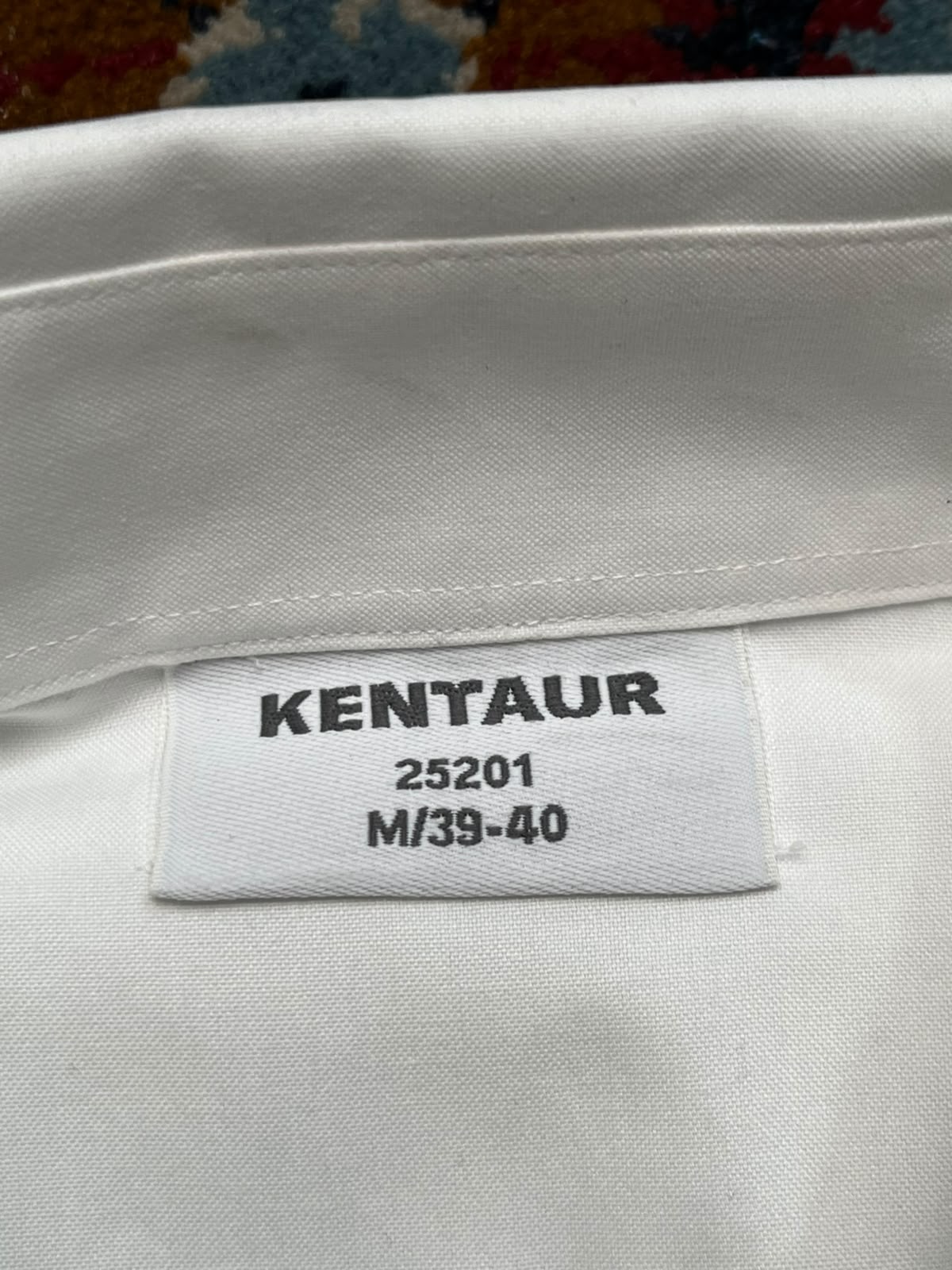 KENTAUR White BUTTON DOWN SHIRT - L