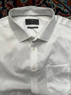 M&S Marks & Spencer Regular Fit White Cotton BUTTON DOWN SHIRT - XL