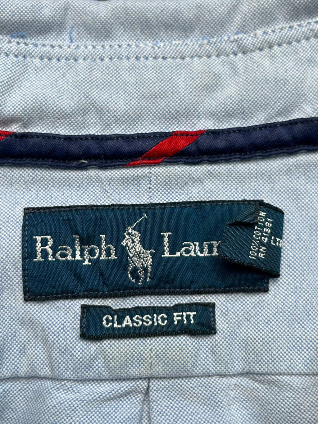 RALPH LAUREN CLASSIC FIT LIGHT BLUE OXFORD SOLID COTTON BUTTON DOWN SHIRT - XL