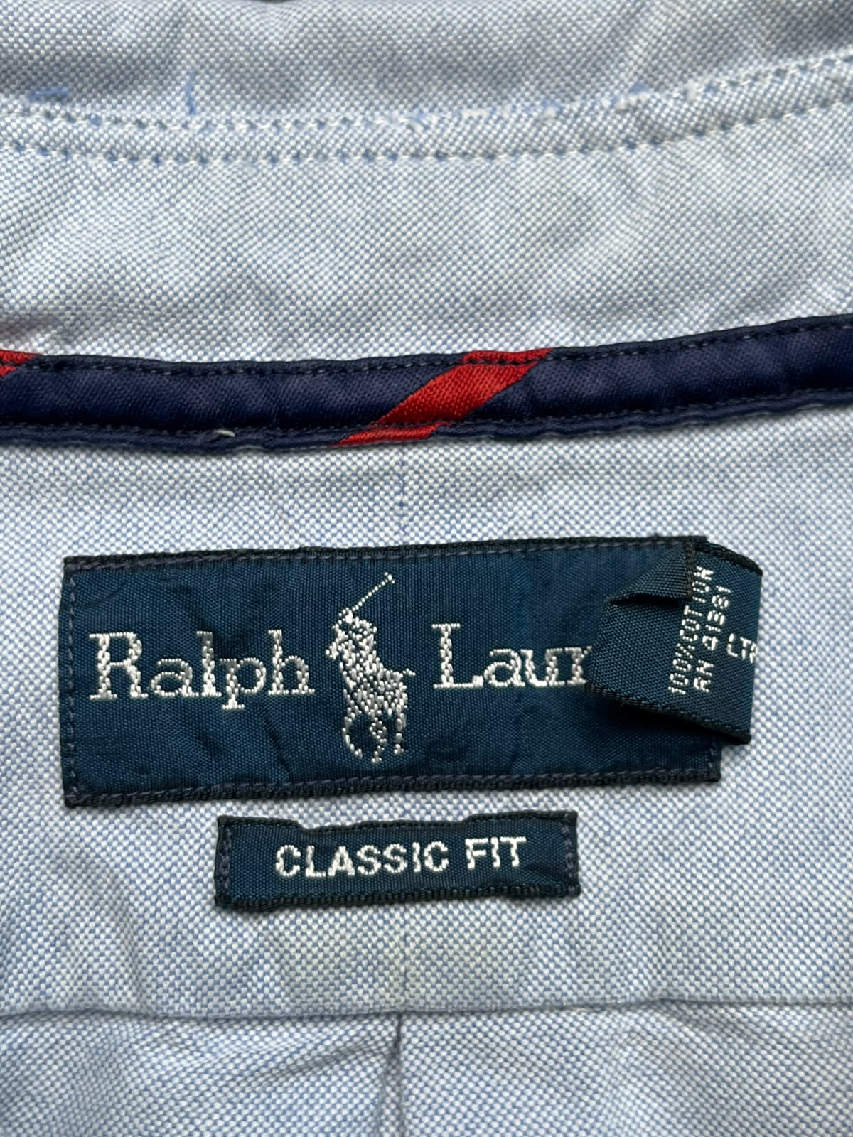RALPH LAUREN CLASSIC FIT LIGHT BLUE OXFORD SOLID COTTON BUTTON DOWN SHIRT - XL