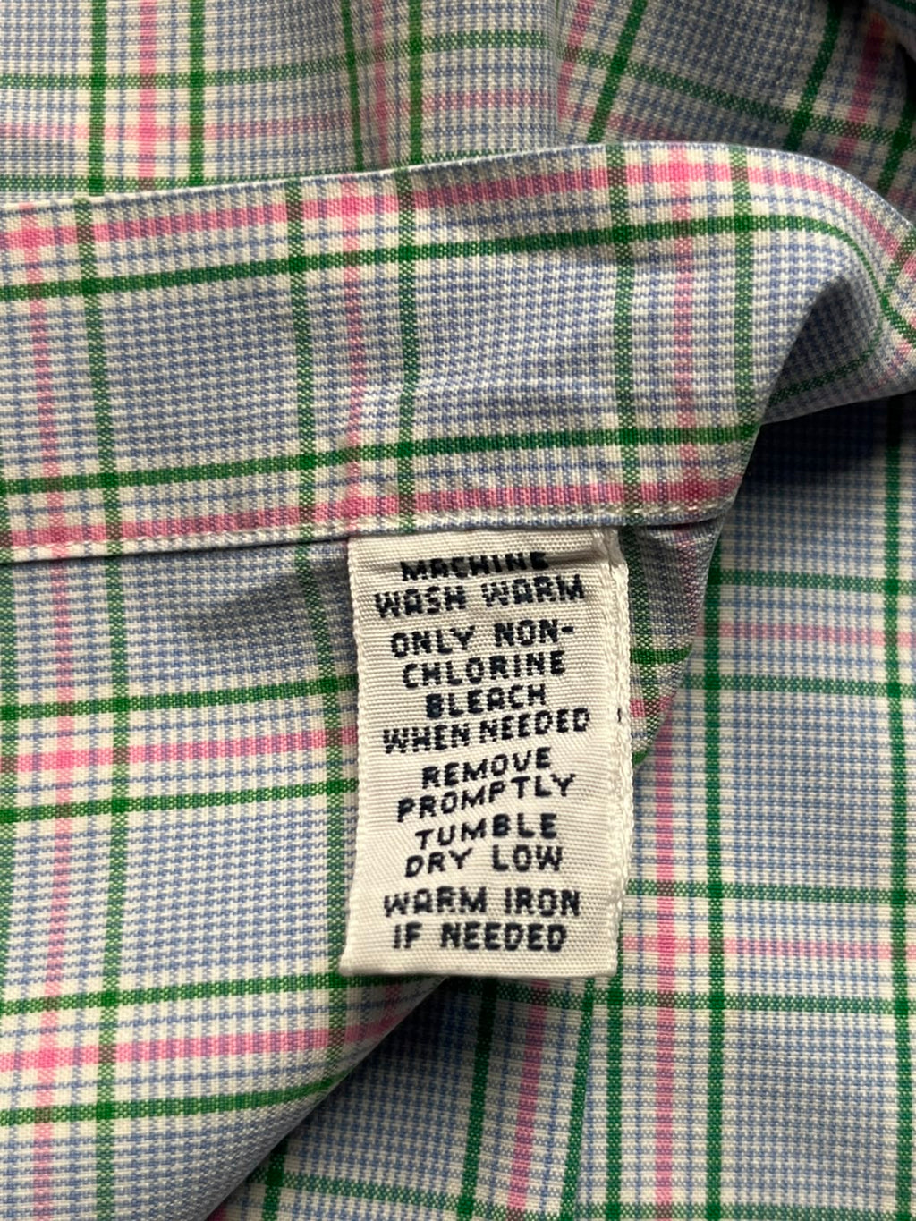 Polo Ralph Lauren Classic Fit Blue Pink Green Plaid BUTTON DOWN SHIRT - XL