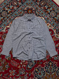 MATALAN BLACK WHITE CHECKERED BTUTTON DOWN SHIRT - M