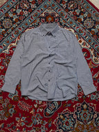 MATALAN BLACK WHITE CHECKERED BTUTTON DOWN SHIRT - M