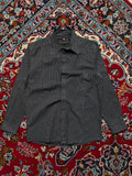 FREE PLANET BLACK WHITE DOT PRINT CASUAL BUTTON DOWN SHIRT - M