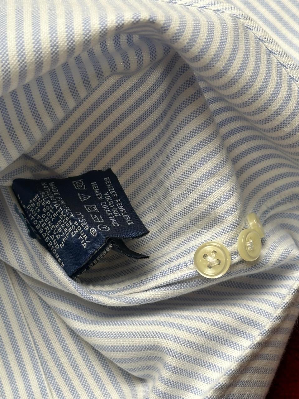 Polo Ralph Lauren Slim Fit Seersucker Striped Women BUTTON DOWN SHIRT - M