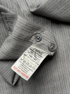 NEXT Slim Fit Grey Textured Grid Pattern BUTTON DOWN SHIRT - XL