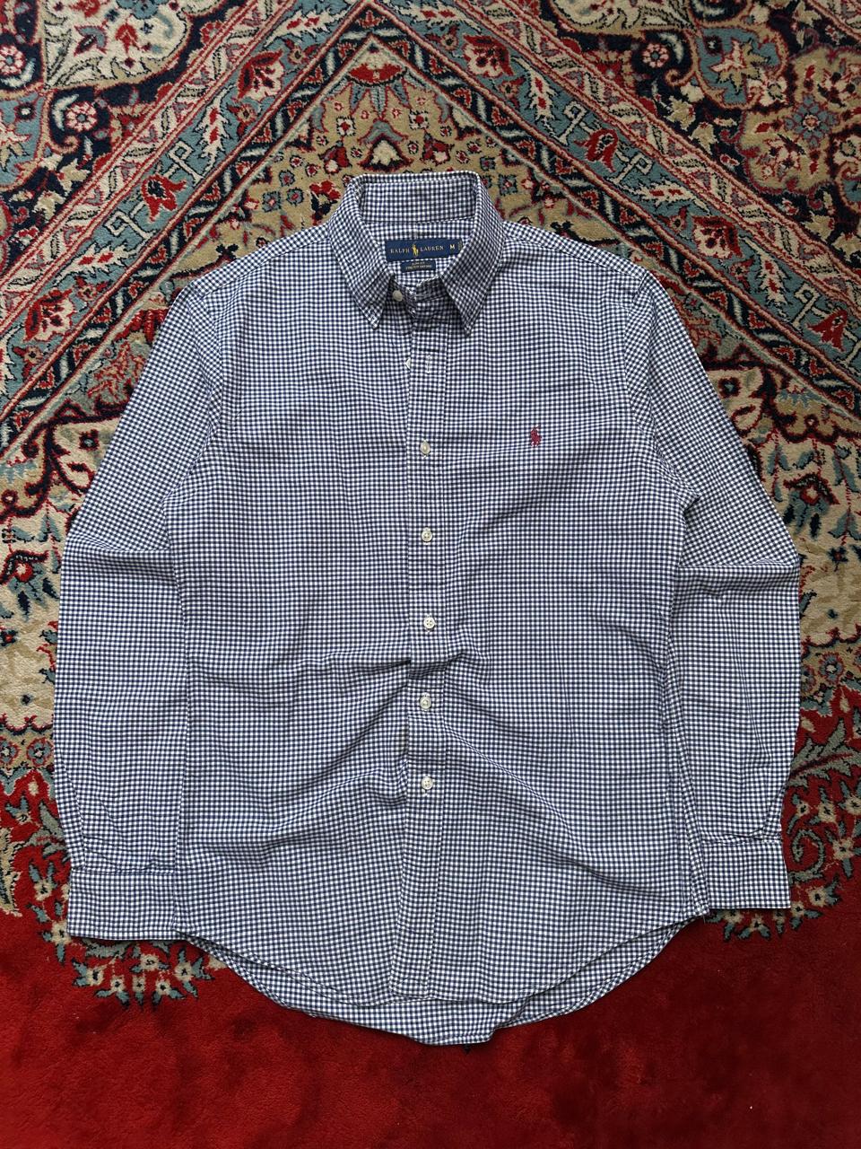 POLO RALPH LAUREN Slim Fit Check Oxford BUTTON DOWN SHIRT - M