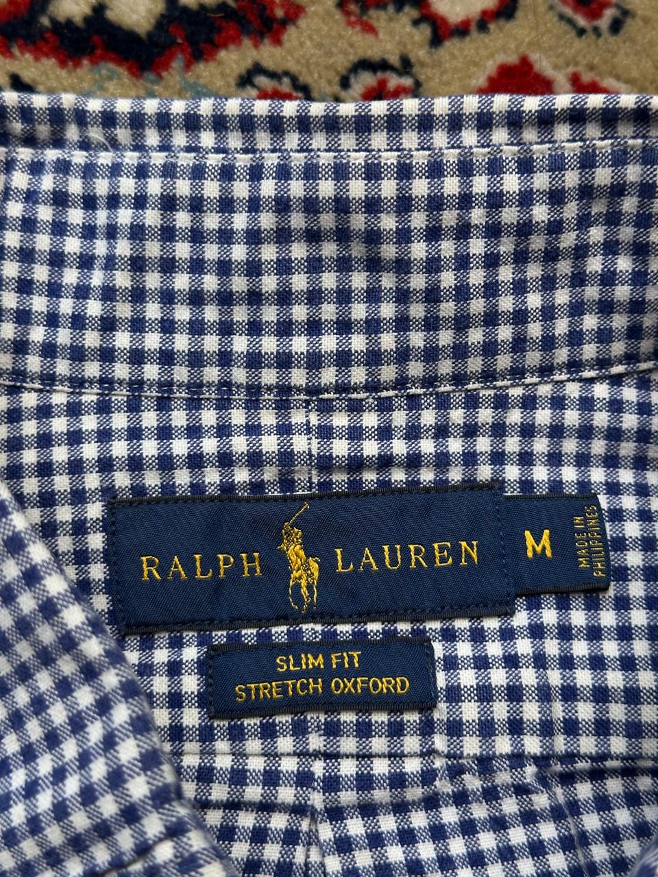 POLO RALPH LAUREN Slim Fit Check Oxford BUTTON DOWN SHIRT - M