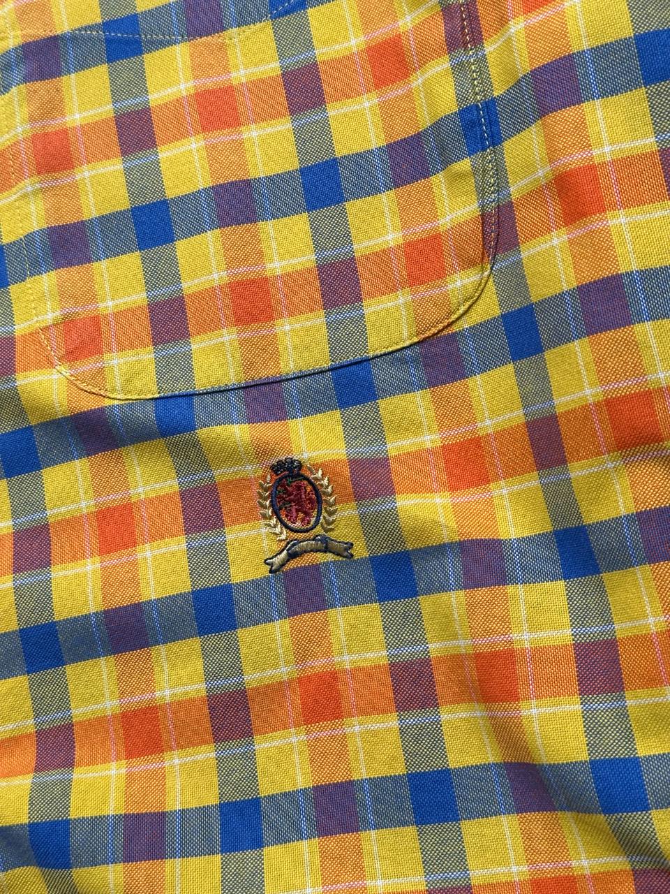 Vintage Tommy Hilfiger Crest Logo Plaid Check BUTTON DOWN SHIRT - XL