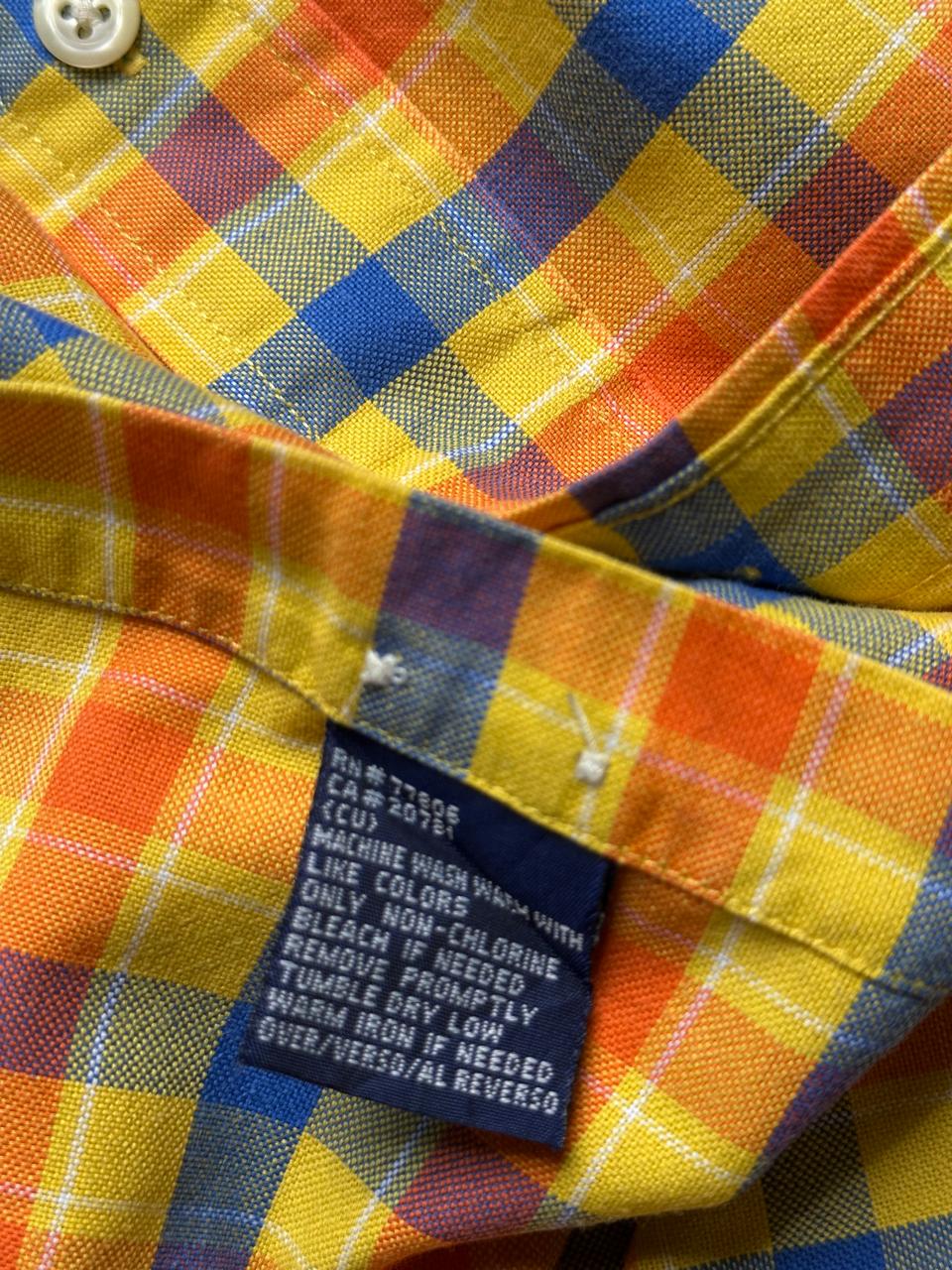 Vintage Tommy Hilfiger Crest Logo Plaid Check BUTTON DOWN SHIRT - XL