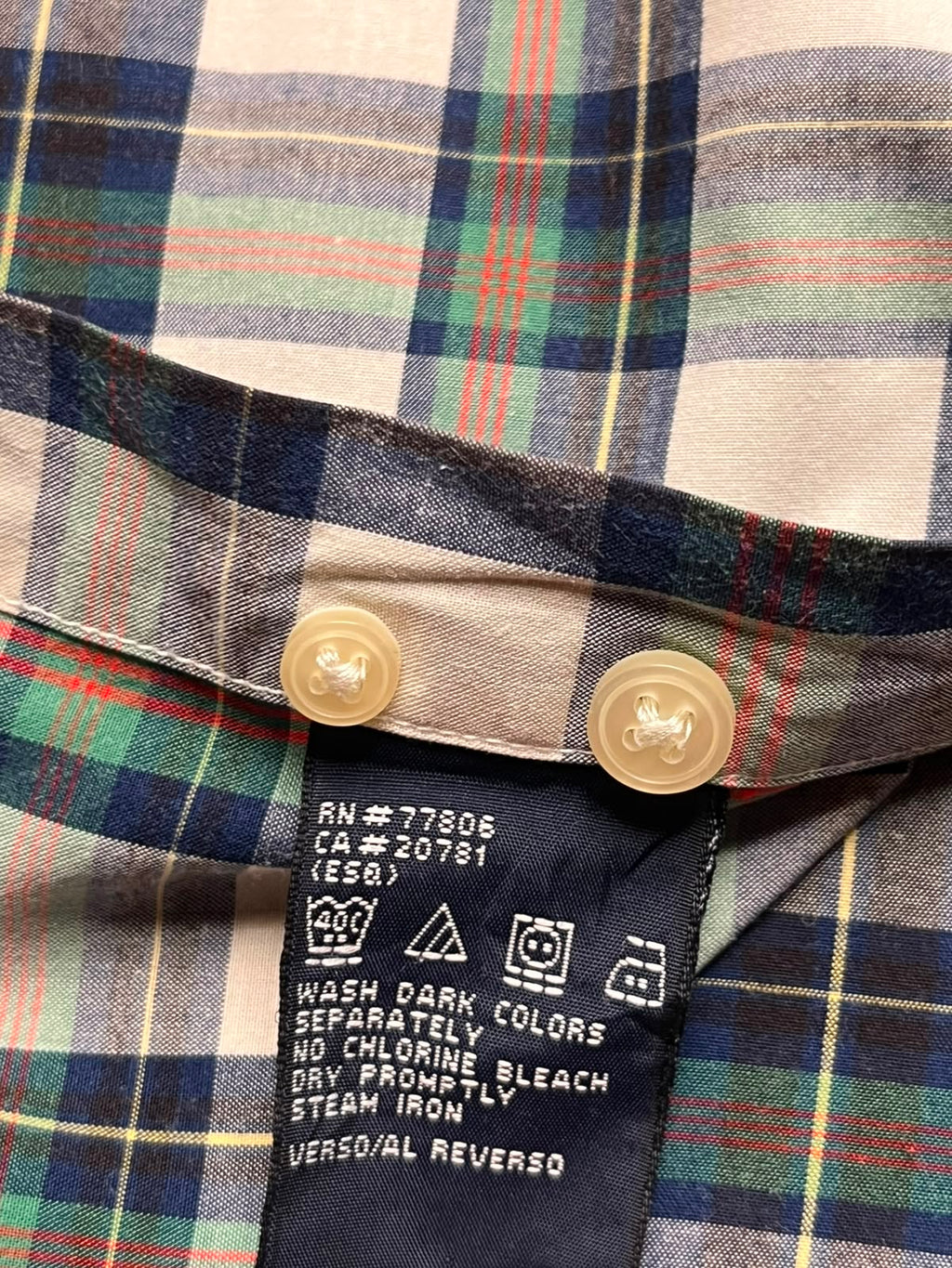 TOMMY HILFIGER Multicolor Check BUTTON DOWN SHIRT - XL