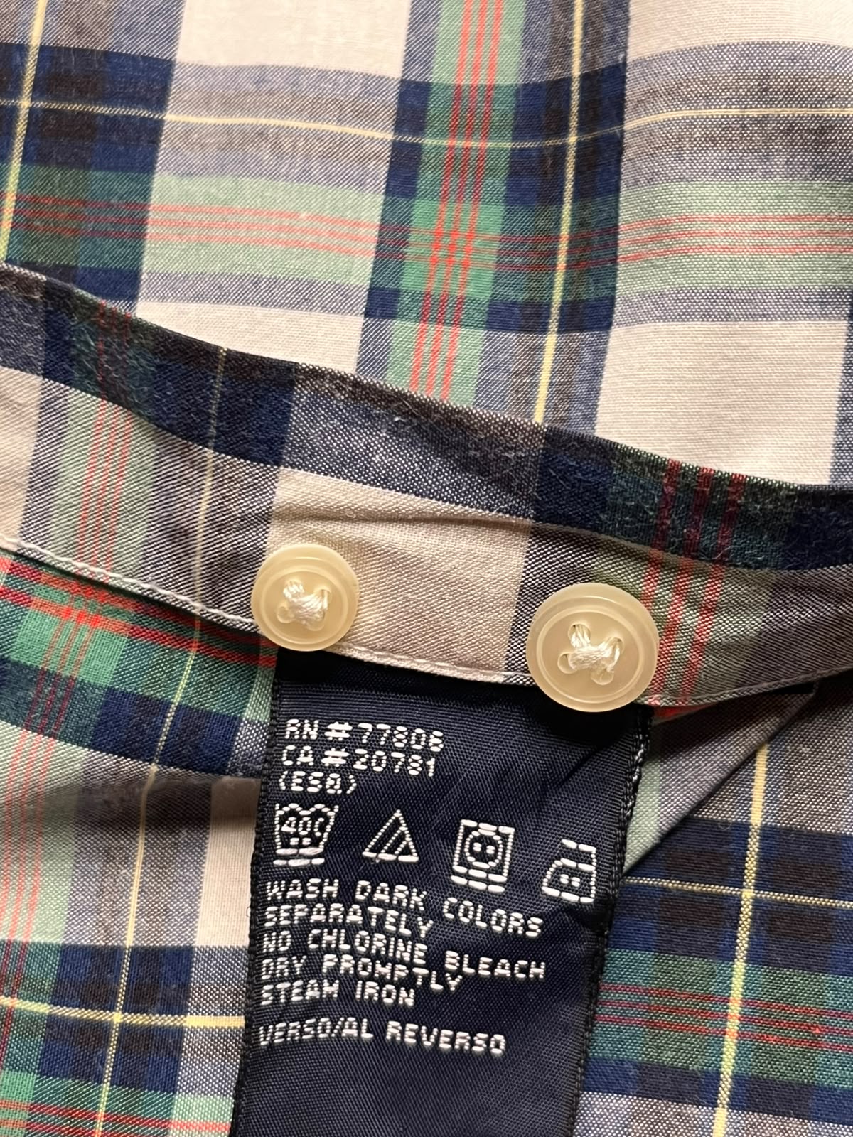 TOMMY HILFIGER Multicolor Check BUTTON DOWN SHIRT - XL