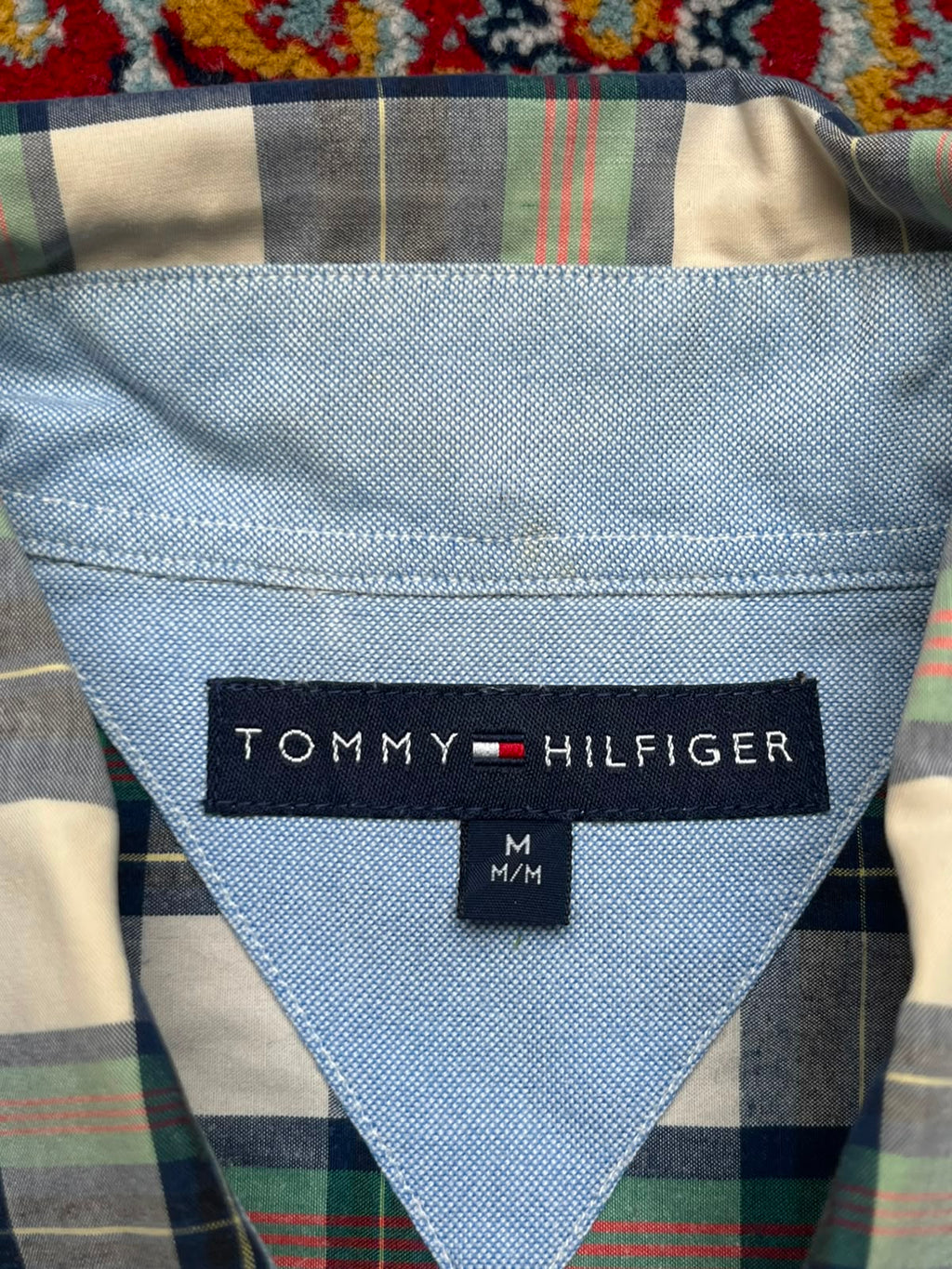 TOMMY HILFIGER Multicolor Check BUTTON DOWN SHIRT - XL