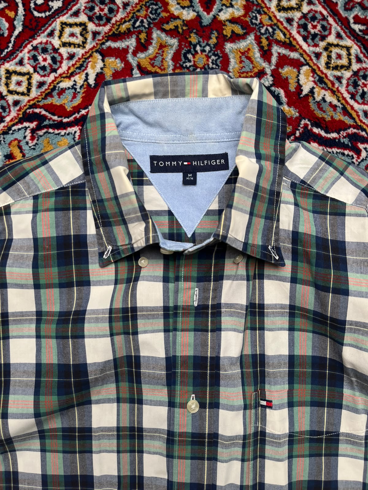 TOMMY HILFIGER Multicolor Check BUTTON DOWN SHIRT - XL