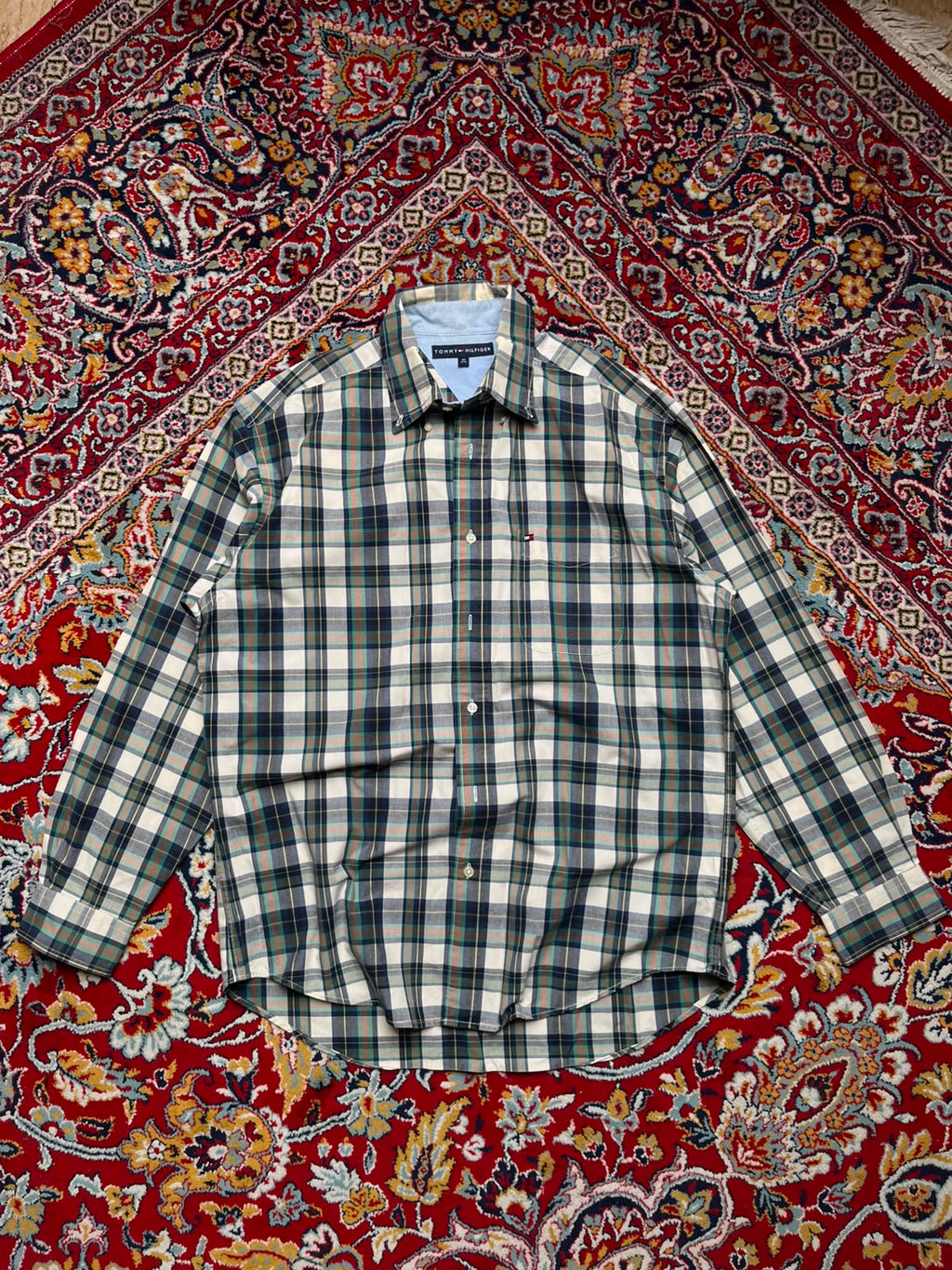 TOMMY HILFIGER Multicolor Check BUTTON DOWN SHIRT - XL