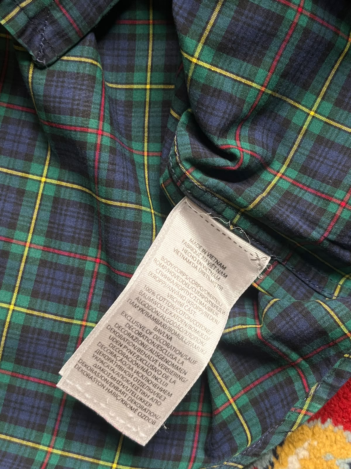 RALPH LAUREN Custom Fit CHECK BUTTON DOWN SHIRT - XL