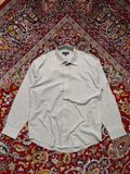 Burcardi Plaid Checkered Cotton Neutral Pattern Button Down Shirt - L