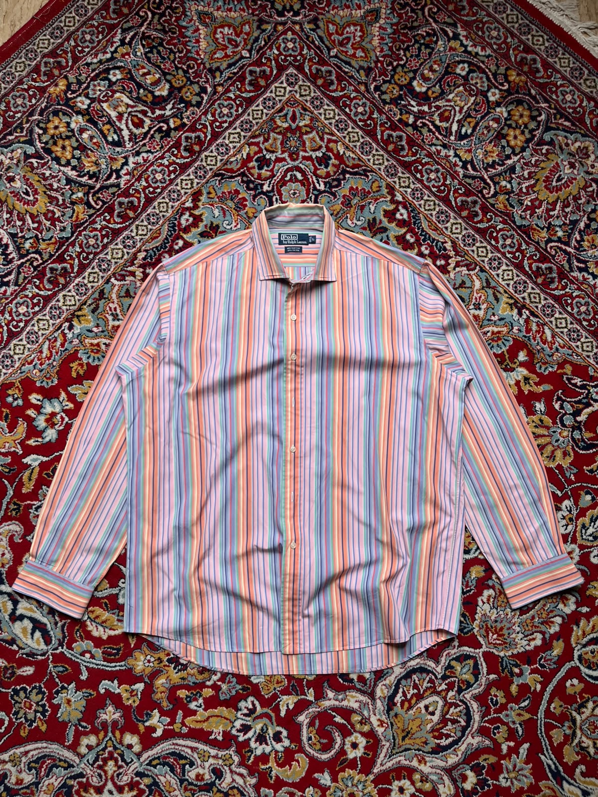 Polo by Ralph Lauren Westerton Multi Color Striped Button Down Shirt - XL