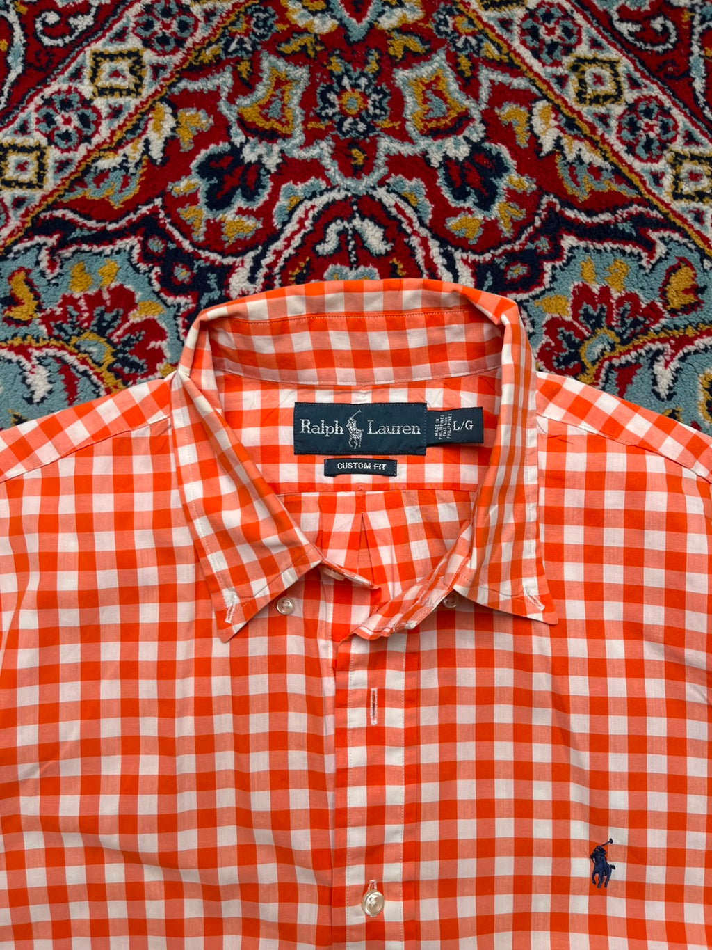 Ralph Lauren Custom Fit CHECK PLAID Button Down Shirt - XL