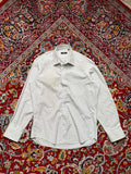 HUGO BOSS WHITE CHECK PLAID BUTTON DOWN SHIRT - L