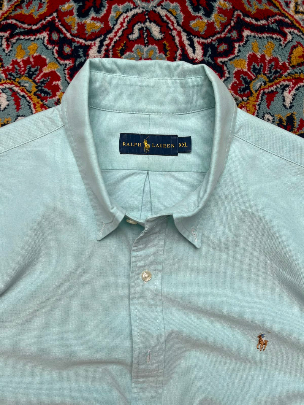 Polo Ralph Lauren Mint Green Oxford Cotton Button Down Shirt - XL