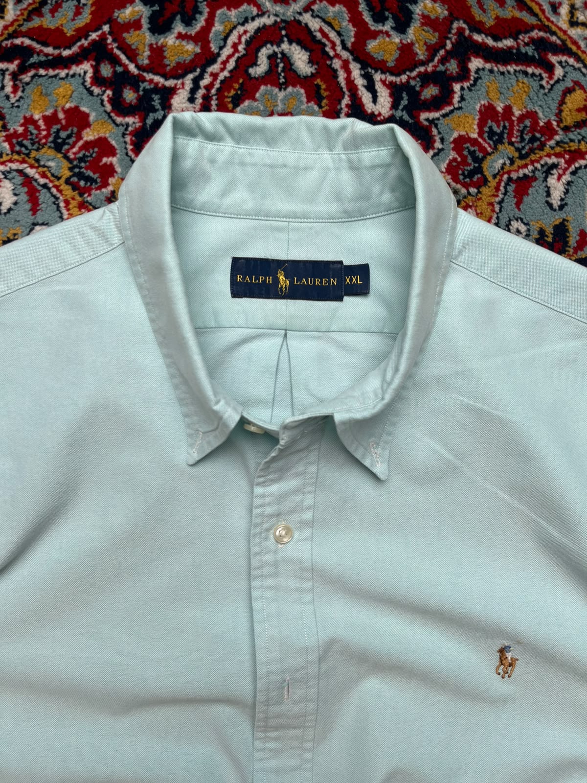 Polo Ralph Lauren Mint Green Oxford Cotton Button Down Shirt - XL