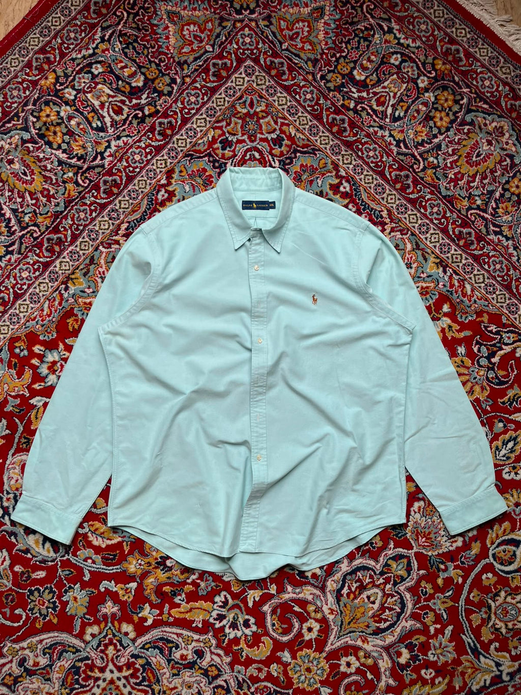 Polo Ralph Lauren Mint Green Oxford Cotton Button Down Shirt - XL