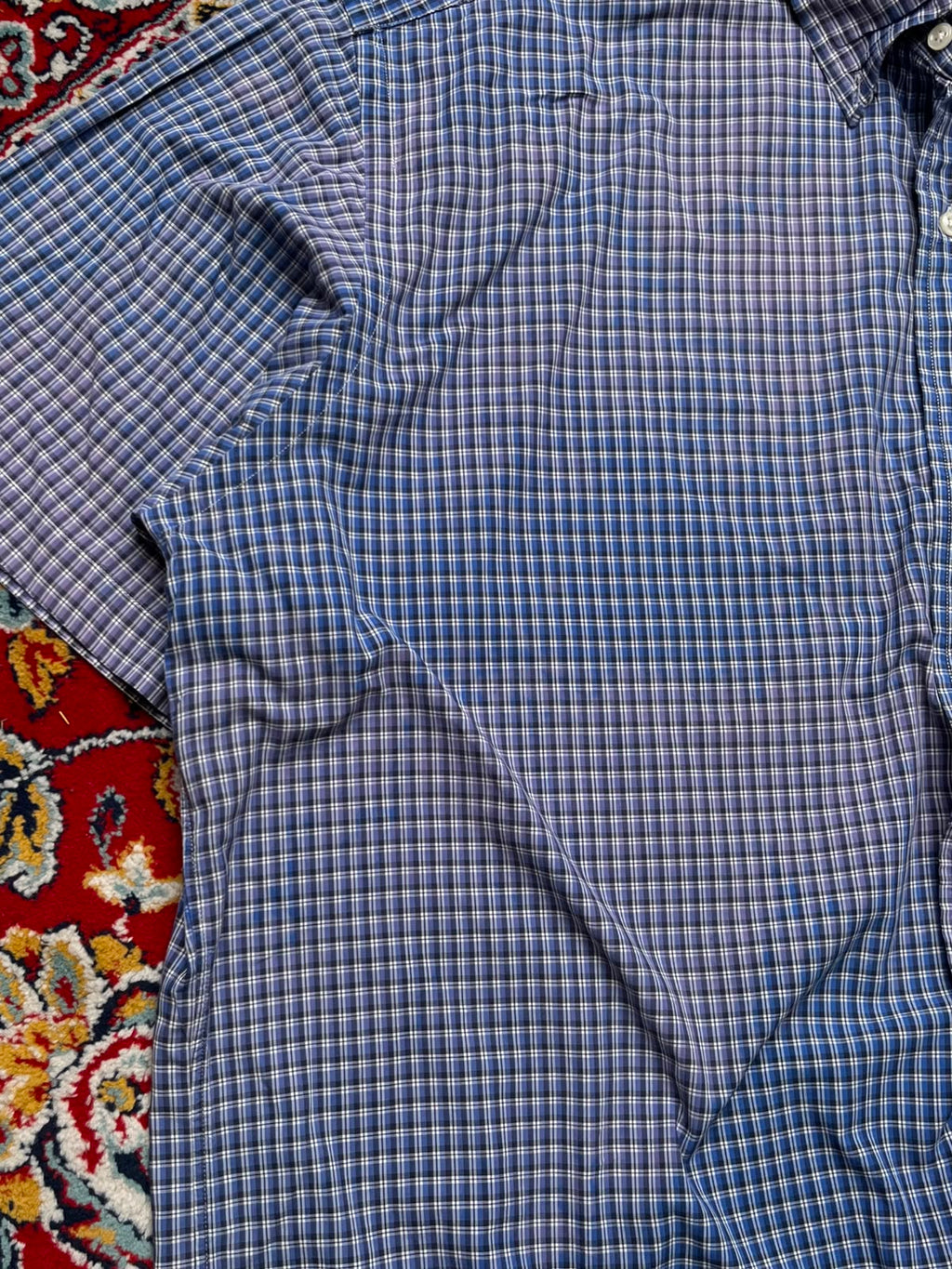 Polo Ralph Lauren Blake Blue Plaid Cotton Button Down Shirt - XL