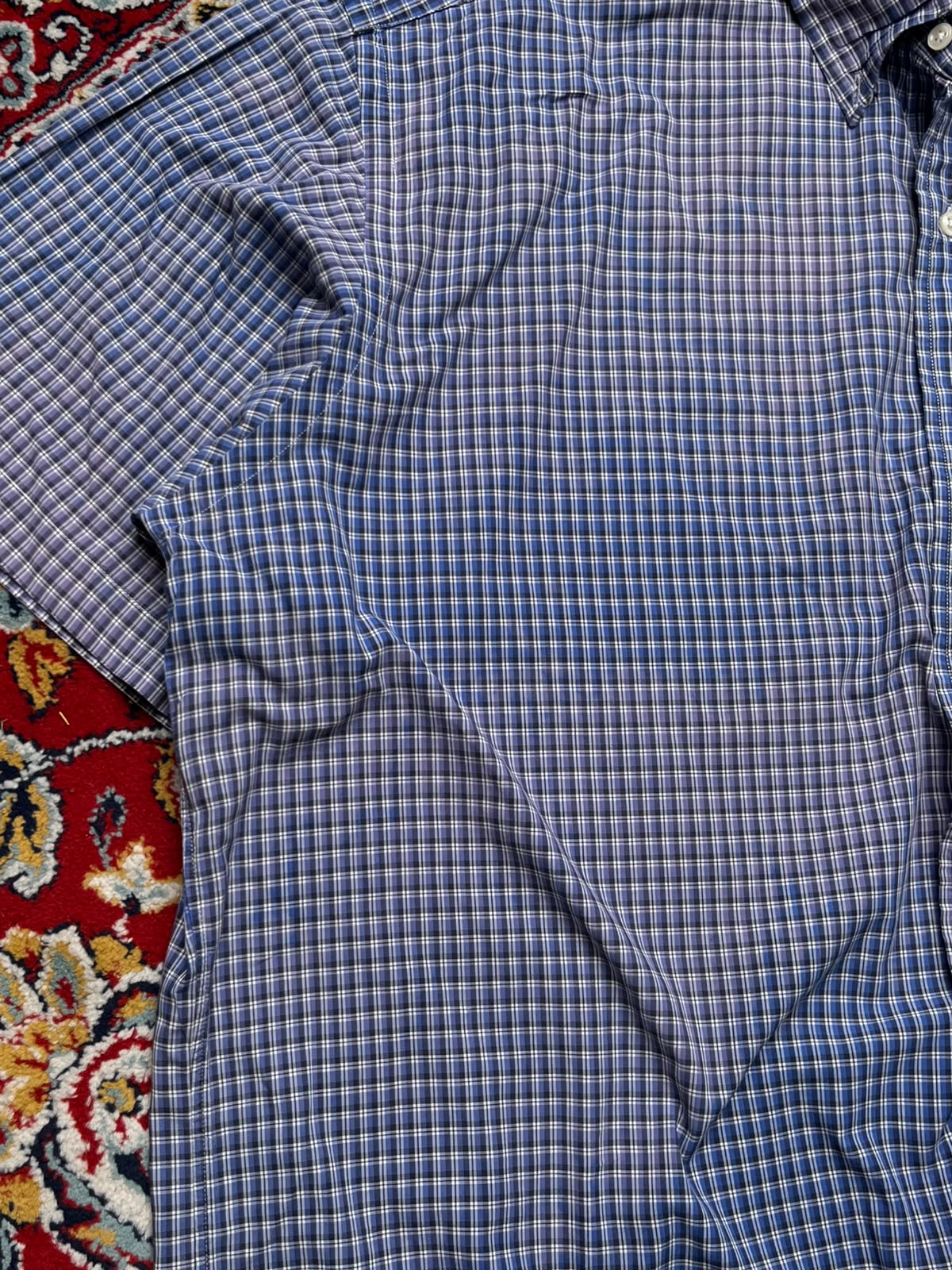 Polo Ralph Lauren Blake Blue Plaid Cotton Button Down Shirt - XL