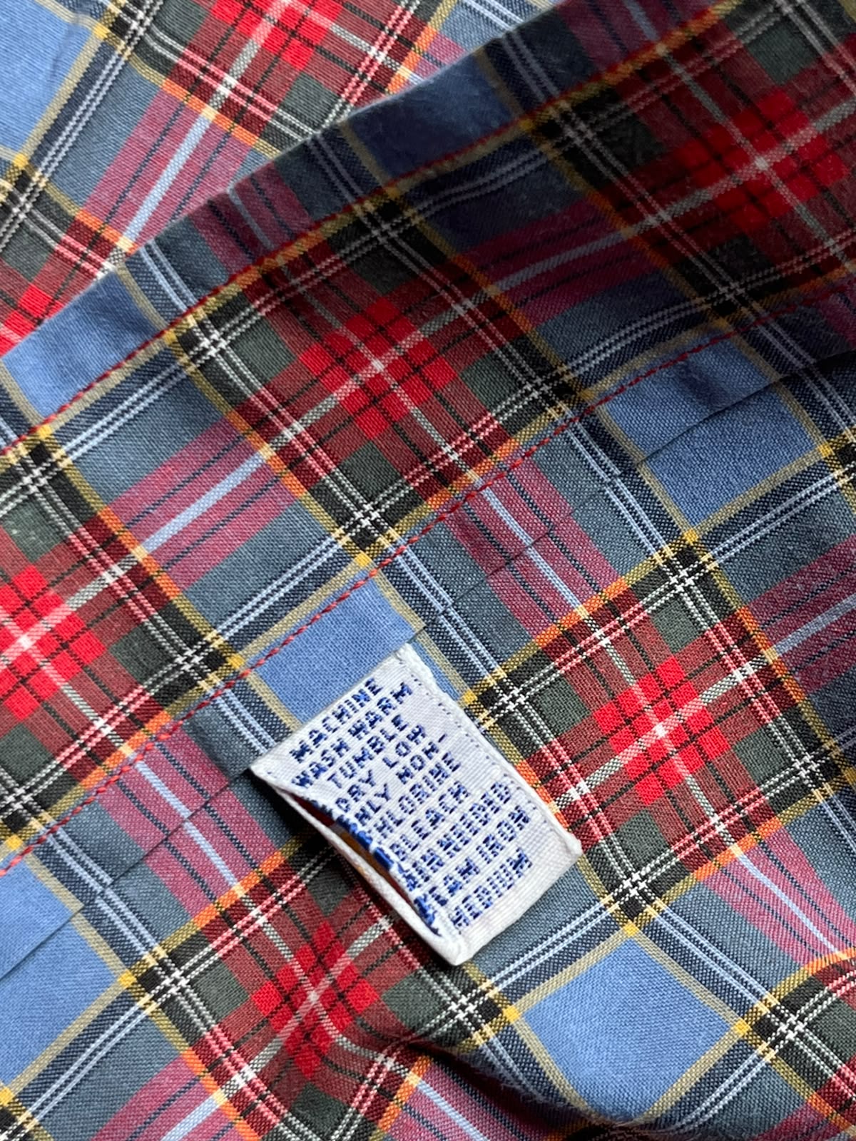 Polo Ralph Lauren Blue Red Plaid Cotton Button Down Shirt - XL