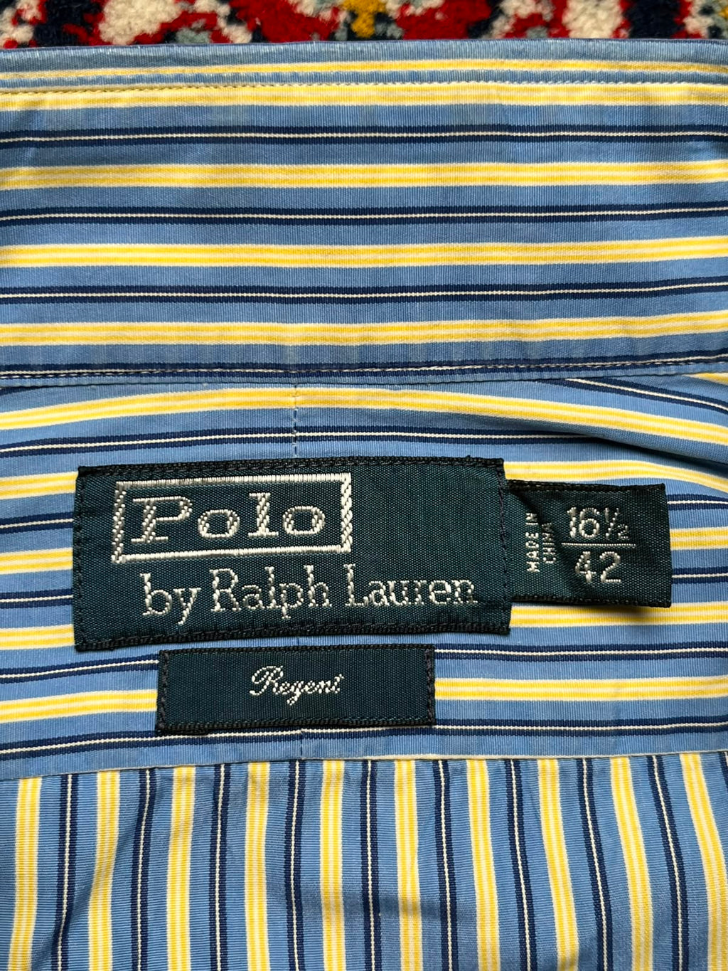Polo Ralph Lauren BLUE White Striped Button Down Shirt - XL