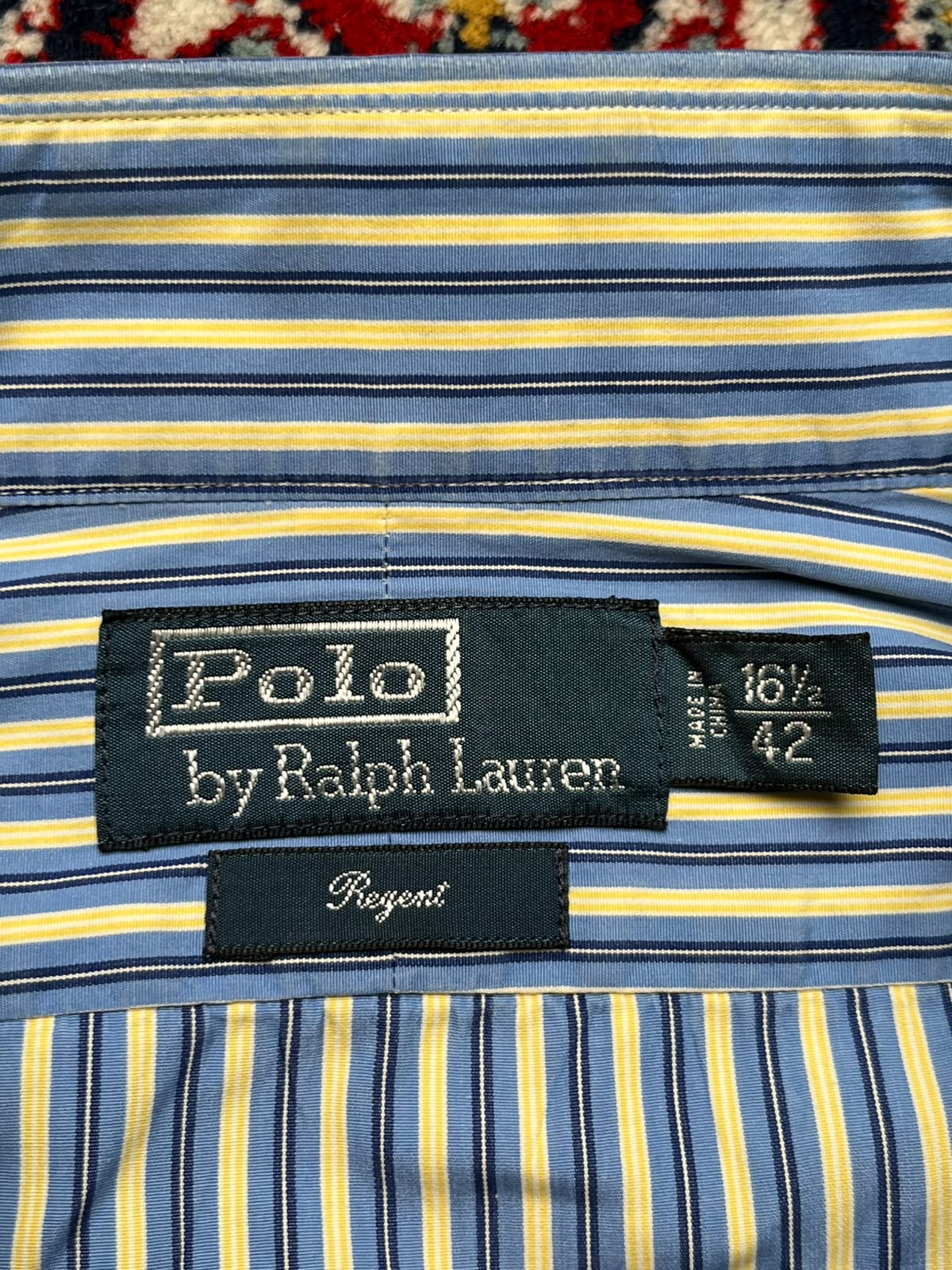 Polo Ralph Lauren BLUE White Striped Button Down Shirt - XL