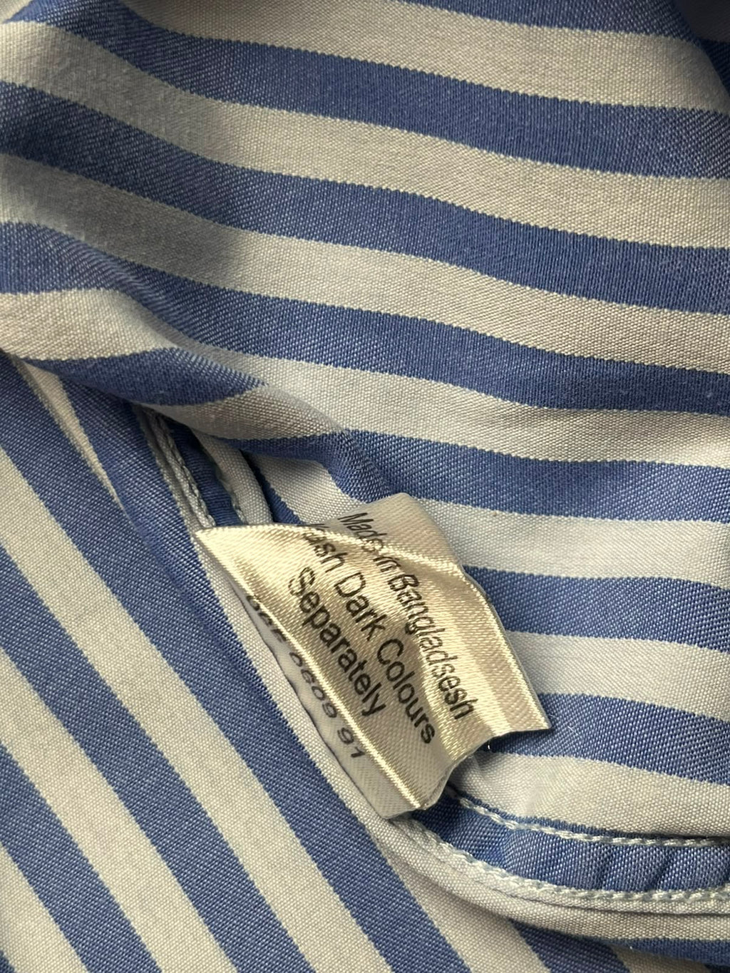 Savoy Taylors Guild Striped French Cuff Button Down Shirt - L