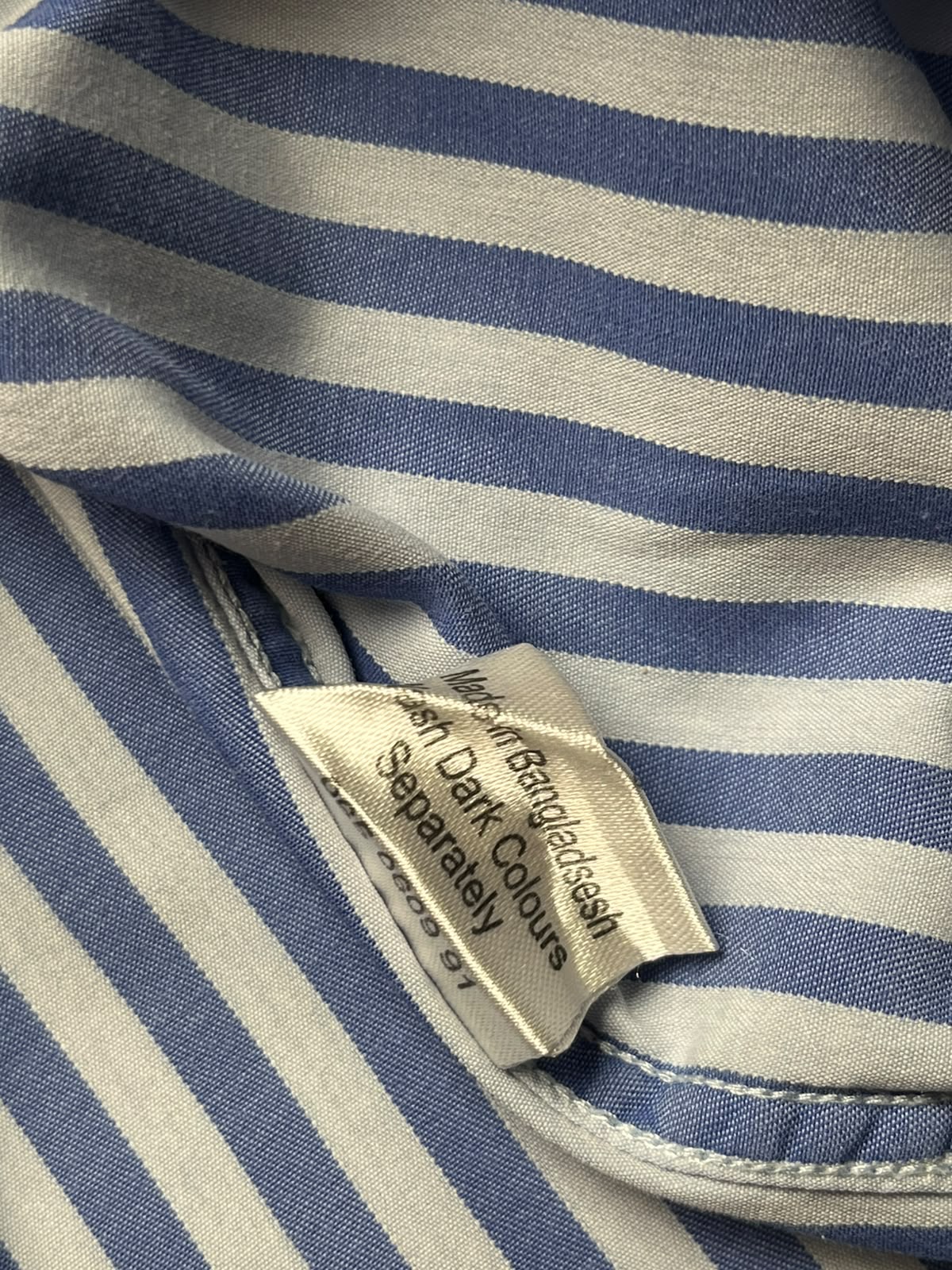 Savoy Taylors Guild Striped French Cuff Button Down Shirt - L