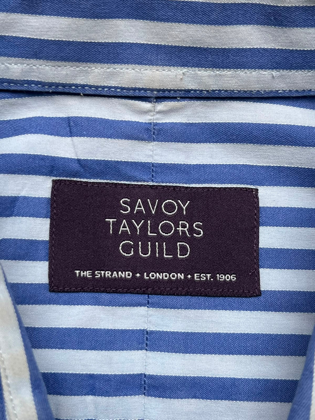 Savoy Taylors Guild Striped French Cuff Button Down Shirt - L