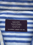 Savoy Taylors Guild Striped French Cuff Button Down Shirt - L