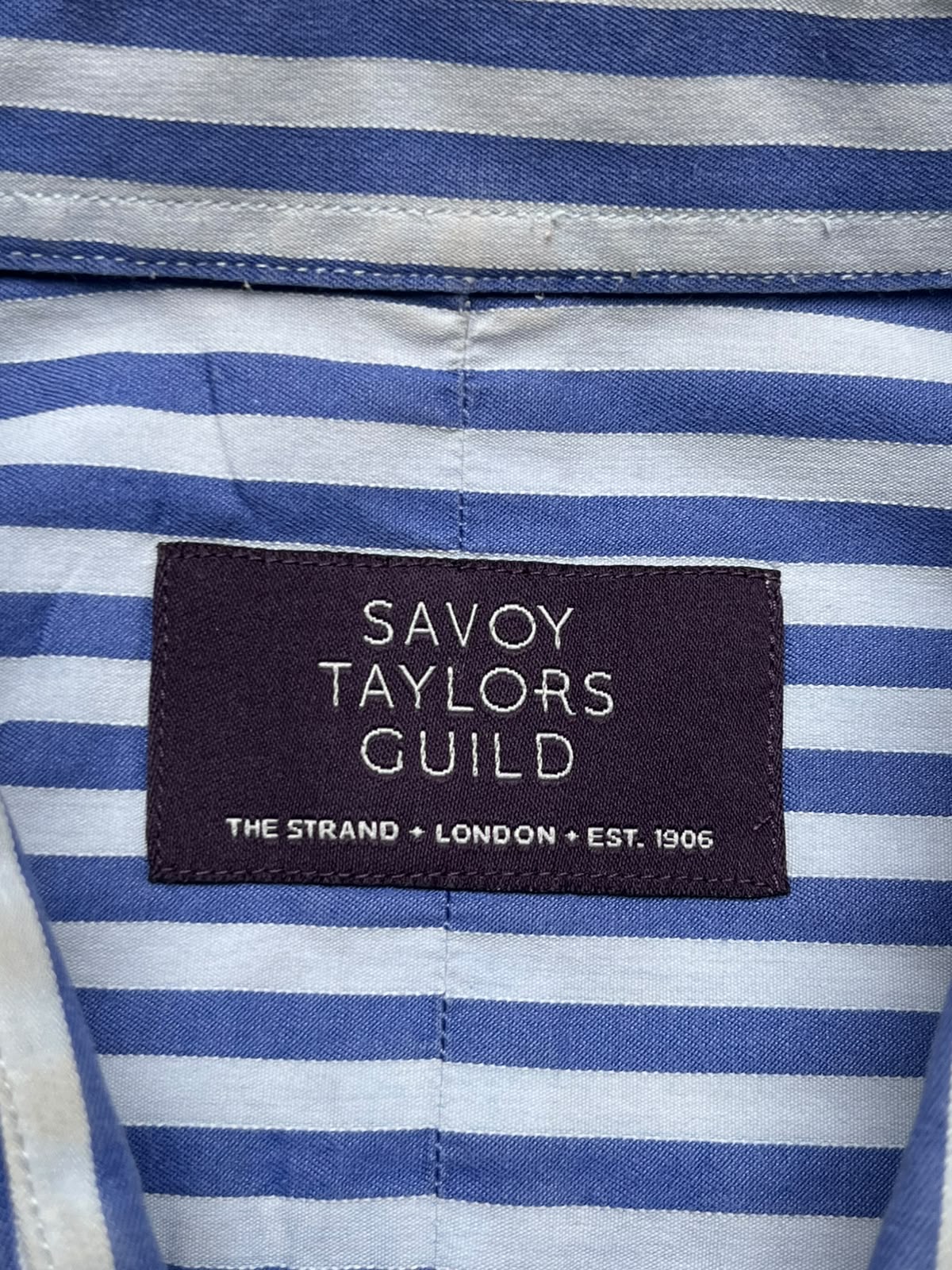 Savoy Taylors Guild Striped French Cuff Button Down Shirt - L