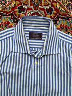 Savoy Taylors Guild Striped French Cuff Button Down Shirt - L