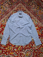Savoy Taylors Guild Striped French Cuff Button Down Shirt - L