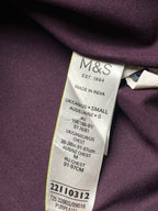 Marks & Spencer Laundered Oxford Purple Button Down Shirt - M