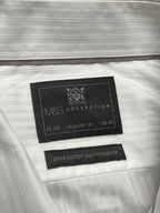 M&S COLLECTION Regular Fit Pure Cotton White Textured BUTTON DOWN SHIRT - L