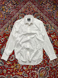 M&S COLLECTION Regular Fit Pure Cotton White Textured BUTTON DOWN SHIRT - L