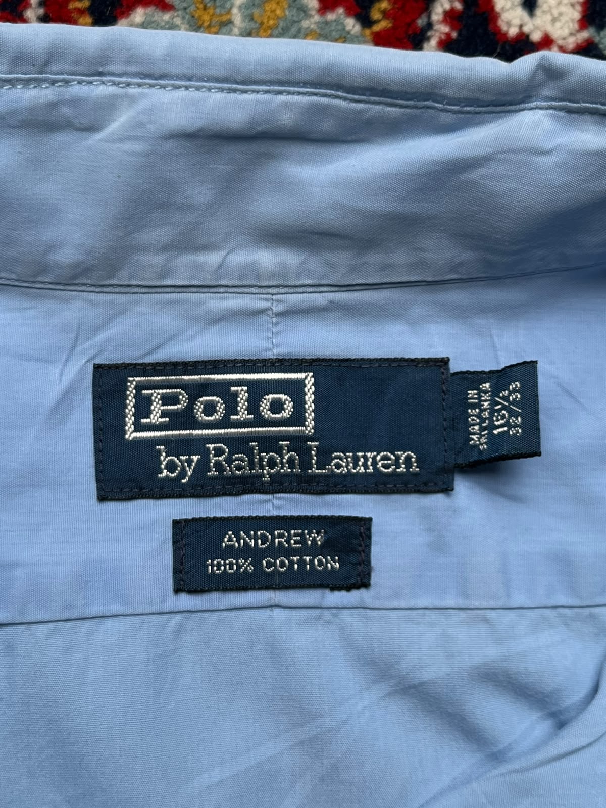 Polo by Ralph Lauren Andrew Blue Cotton Button Down Shirt - L