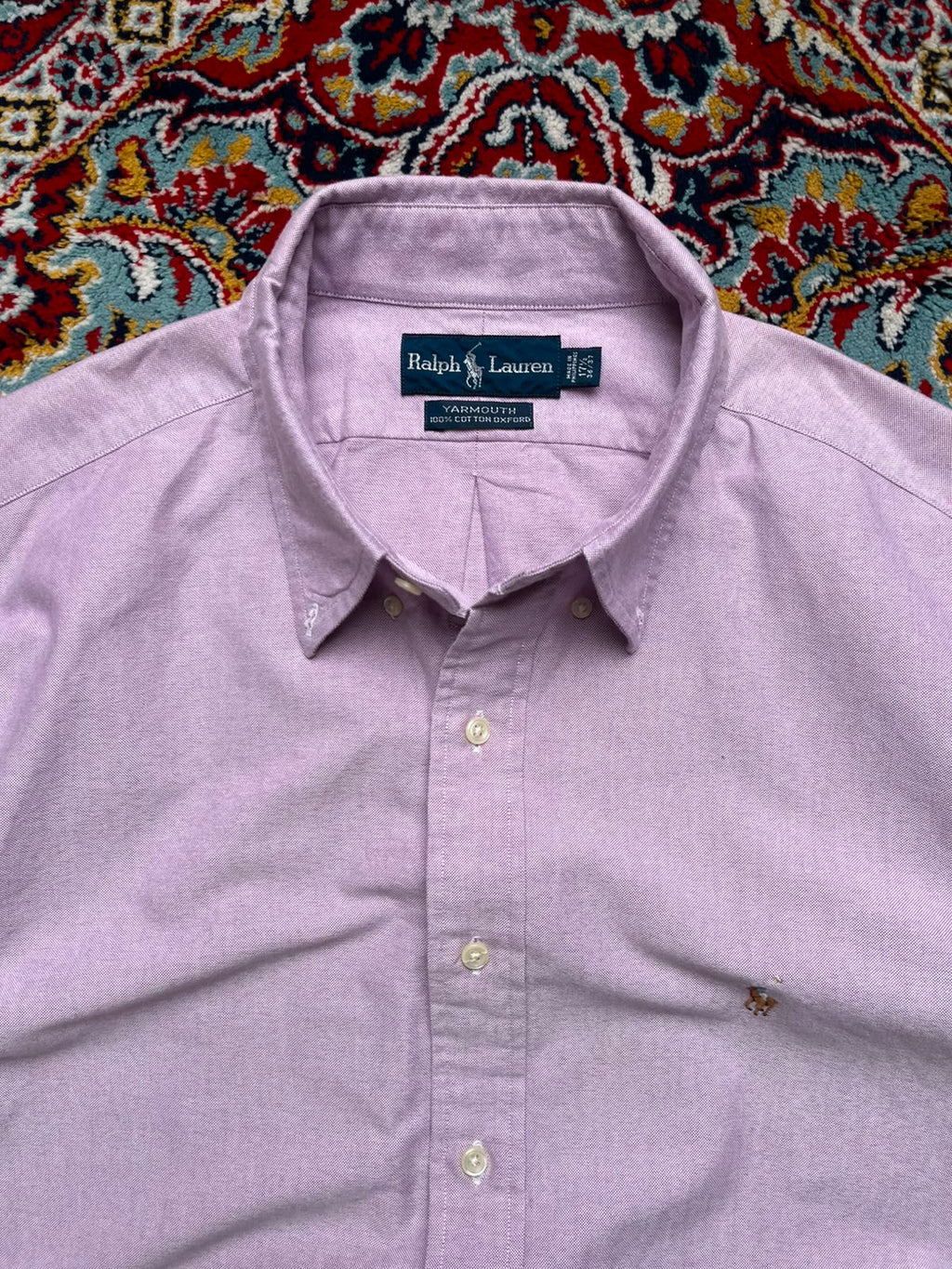 Ralph Lauren Yarmouth Purple Cotton Oxford Button Down Shirt - XL