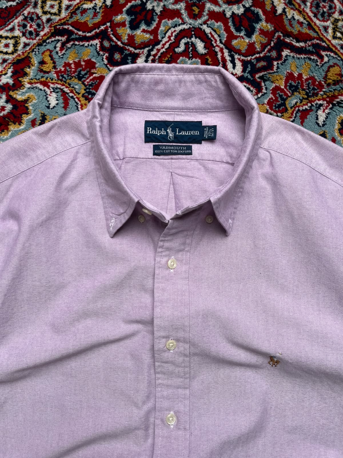 Ralph Lauren Yarmouth Purple Cotton Oxford Button Down Shirt - XL
